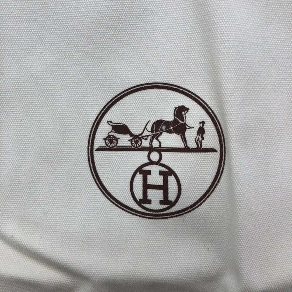 Hermes Canvas Garment Bag Medium White Foldable Zipper Travel Storage 42x24